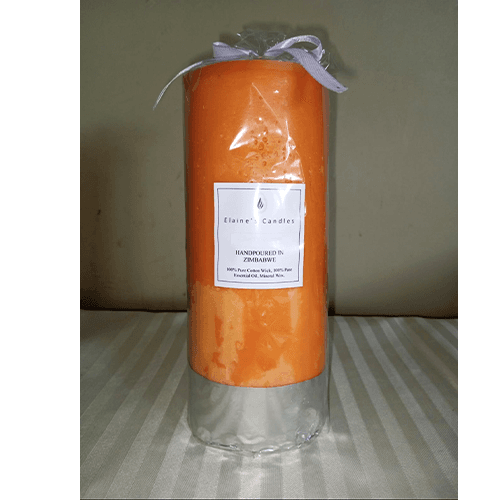 Orange Pillar Candle