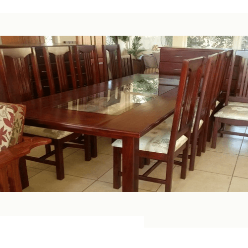 Teak 8 Seater Dining Table & Chairs