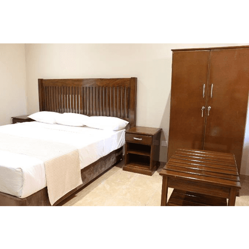 Teak Hotel/Lodge Room Furniture Headboard, Rack, Wardrobe