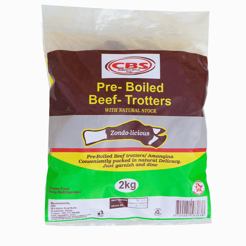 Pre Boiled Beef Trotters 2kg